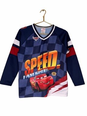Disney Cars Lightning McQueen Mesh Hockey Jersey Style Shirt